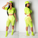 Pure cap V-neck sport two-piece suit MO919
