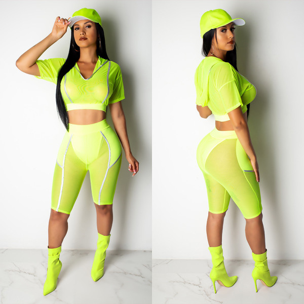 Pure cap V-neck sport two-piece suit MO919