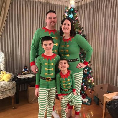 Stylish Christmas Sets Long Sleeve T-Shirt Tight Striped Pants MR227