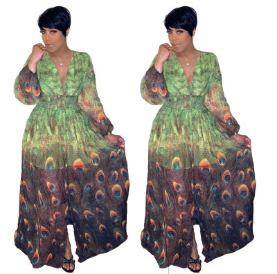 Chiffon Party Women V Neck Maxi Dress With Lining SC550