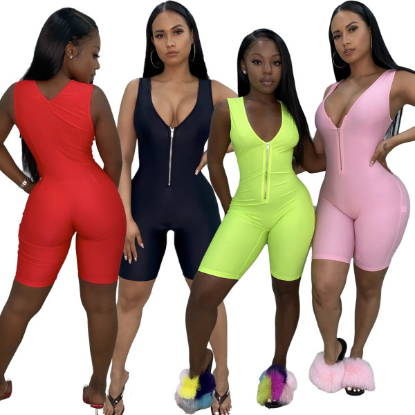 Summer new women's short casual sports jumpsuit B3052