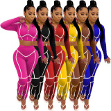Womens sportswear two-piece autumn coat long sleeve trousers suit running AL121
