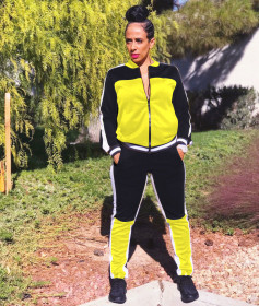 Cheap Price Patchwork Sports Suits YYZ814-1
