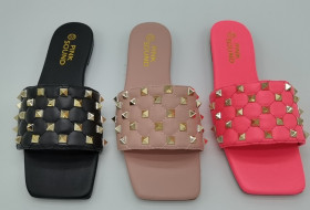 Xiangfeng square head sandals and slippers BY9244