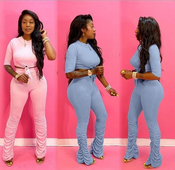 Sexy women's pleated two-piece suit QQ5193