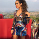 Velvet sequin print colorful sequined slim dress CY8195