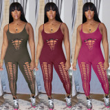 Slim-hole multicolor suspenders coveralls nightclub clothes K8911