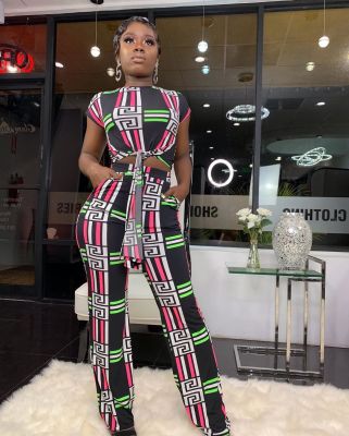 New Arrival Printing Clothes Women Casual Summer Outfits HH8872