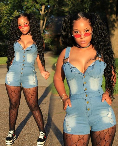 Washed white suspenders summer sexy slim denim jumpsuit LA3177