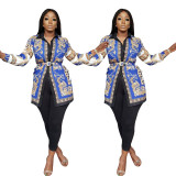 Wholesale Printing Women Long Sleeves Shirts For Sale YZ1647