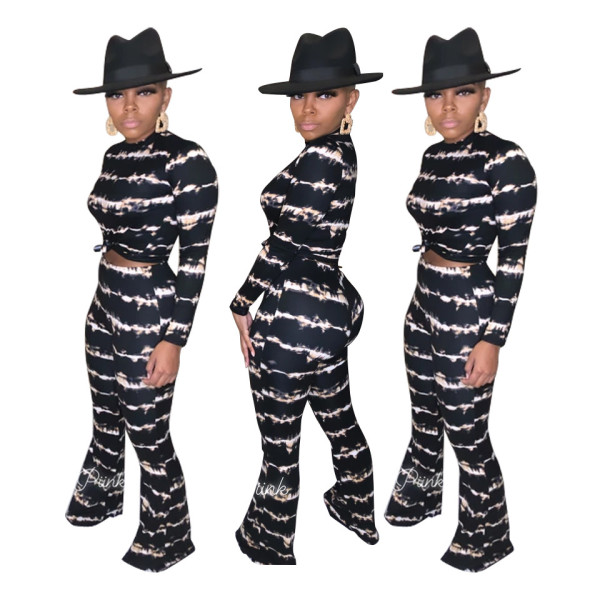 Long Style Leisurewear Two-Piece Printed Women Outfits BS1152
