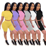 Two-piece short sleeved shorts YFW8087