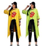 Street Style Women Loose 3/4 Sleeves Hooded Top KK8062