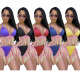 Mature Women Fashion Swimming Tassel 2 Pieces Bikini Sets SMD636