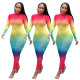 Autumn Ladies Clothes Color Patchwork Ankle Length Dress JH117
