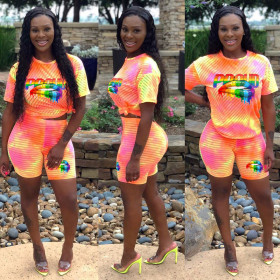 Casual printing sports suit positioning printing two-piece QLKG-30