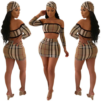 Strapless Top Wrap Dress Latest Skirt Suits With Kerchief SY8280