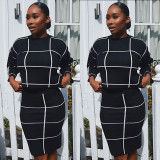 Long Sleeves Autumn Winter Bodycon Dress Sets AL012
