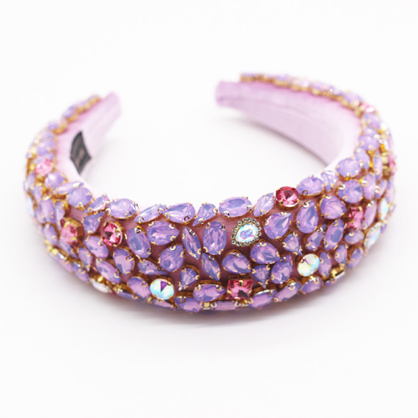 Baroque Geometric Wide-Brimmed Color Ciamond Prom Catwalk Hair Accessory JB7691456