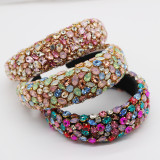 Baroque Geometric Wide-Brimmed Color Ciamond Prom Catwalk Hair Accessory JB7691456
