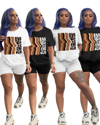 Personalized printed casual hood two piece set LY5834
