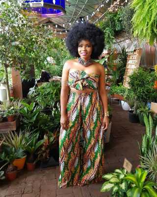 Latest 2 Pieces Suits Printing Bandeau Top Wide Leg Pants OMM1533
