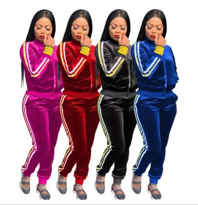 Casual Contrast Stitching Zipper Long Sleeves Cardigan With Straight Trousers Two Piece Sets LM1055