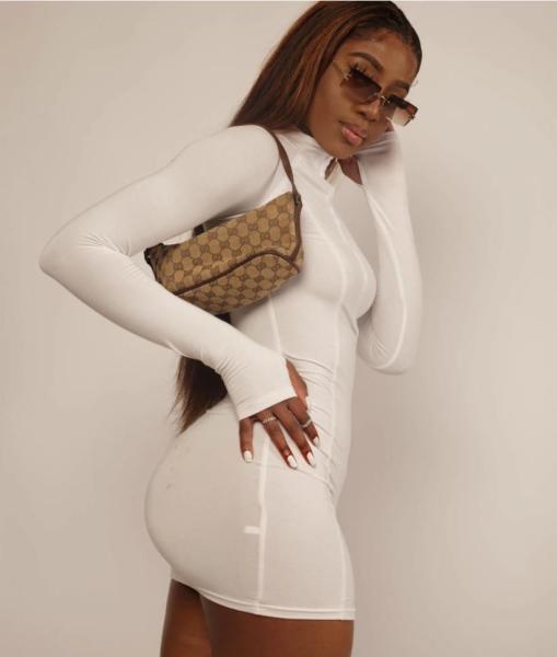 Sexy White Bodycon Dress Long Sleeves Hot Mini Dress FF1023