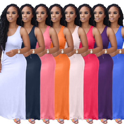 Sexy fashion solid color dress YX9200
