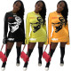 Sexy nightclub sports motorcycle pattern printing fashion dress GL6305