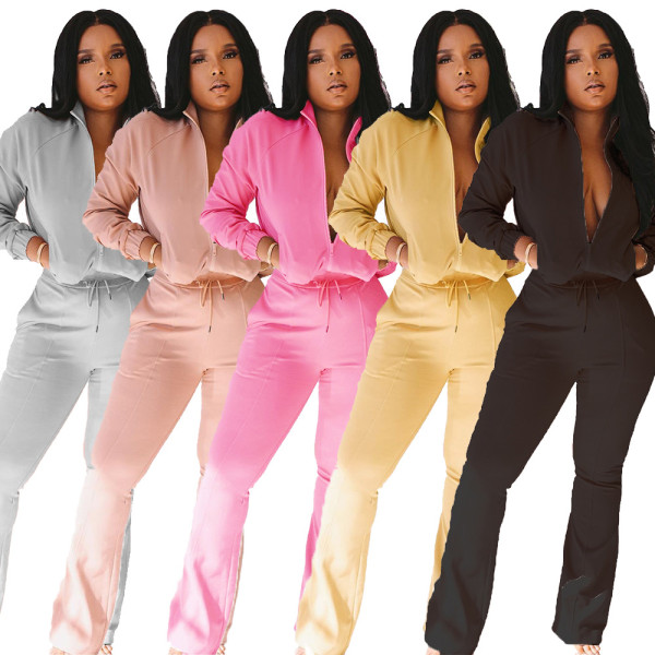 Two-piece sweatshirt casual flared pants LML163