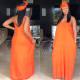 Cheap Pure Color Spaghetti Strap Loose Dress Without Kerchief ZH5035