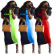 Stitching letter print dress MN8108