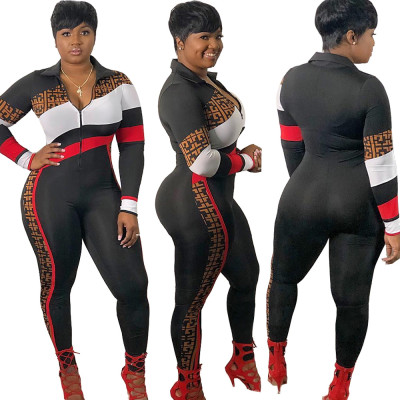 Newest Slim Bodycon High Waist Casual Jumpsuit SN3492