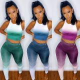 Classic casual gradient two-piece set in stock TC021