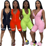Summer new women's short offset sports jumpsuit B3053