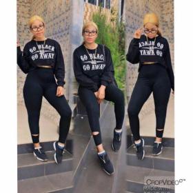 Sport Casual Suits Letters Printing T-Shirt Pencil Pants HG5125