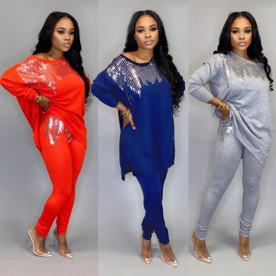 Women Fashion Casual Sequin Embroidery Set XMT10863