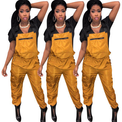 Fashion Suits V Collar Top Condole Belt Jumpsuit SDD9066
