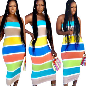 Printed wrap tight skirt LM9080