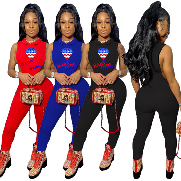 Women's fashion sexy sleeveless jumpsuit YY5175