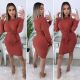 Fashion casual strap solid color package hip skirt YM9189