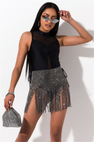 Sexy super flash drill strap skirt YX1046