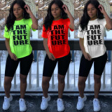 Reasonable Price 3 Colors Letters Print Women T-Shirt YX9101