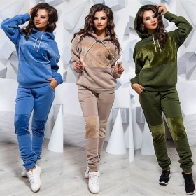 Ladies New Arrival Pure Color Autumn Winter Hooded Outfits YY9906