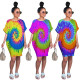 Stylish Ladies Loose Fitting Round Neck Printing Dress LM027