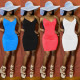 Sexy nightclub suspender halter dress XZ3642