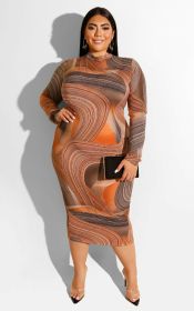 Temperament Sexy Print Dress DM087