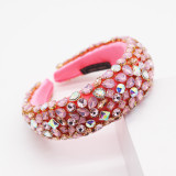 Baroque Geometric Wide-Brimmed Color Ciamond Prom Catwalk Hair Accessory JB7691456