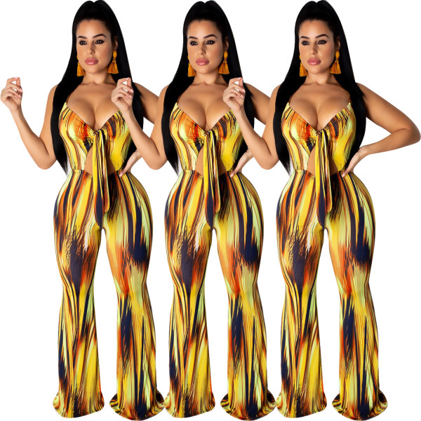 Wholesale Ladies Polyester Spaghetti Strap Jumpsuit R6206